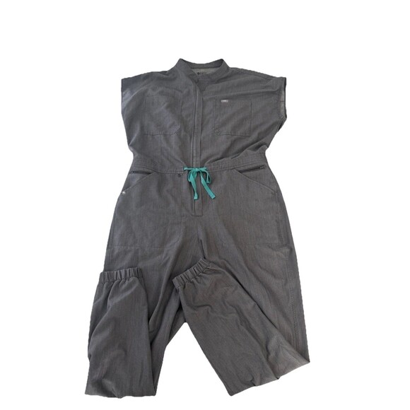 FIGS Rafaela Cargo Scrub Jumpsuit Womens Gray Technical Collection Jogger XXL - Picture 12 of 16